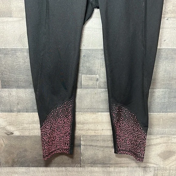 Nice Black and Pink Tangerine Athletic Capri Pants - Picture 3 of 7